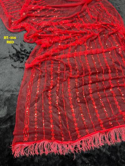 D.NO. BT 356 RED BY BT BUTTERFLY NET SAREE WHOLESALER IN INDIA
